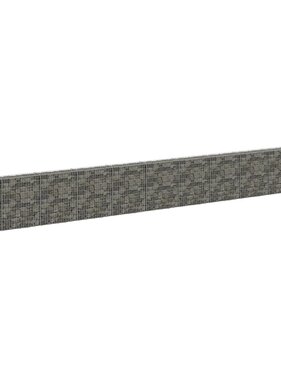 VidaXL Schanskorfmuur met deksels 900x30x100 cm gegalvaniseerd staal