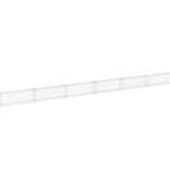VidaXL Schanskorfmuur met deksels 900x30x50 cm gegalvaniseerd staal
