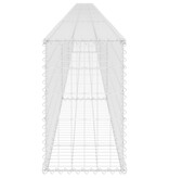 VidaXL Schanskorfmuur met deksels 900x30x50 cm gegalvaniseerd staal