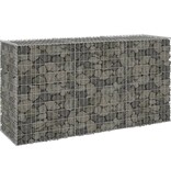 VidaXL Schanskorfmuur met deksels 200x60x100 cm gegalvaniseerd staal