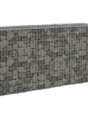 VidaXL Schanskorfmuur met deksels 200x60x100 cm gegalvaniseerd staal