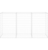 VidaXL Schanskorfmuur met deksels 200x60x100 cm gegalvaniseerd staal