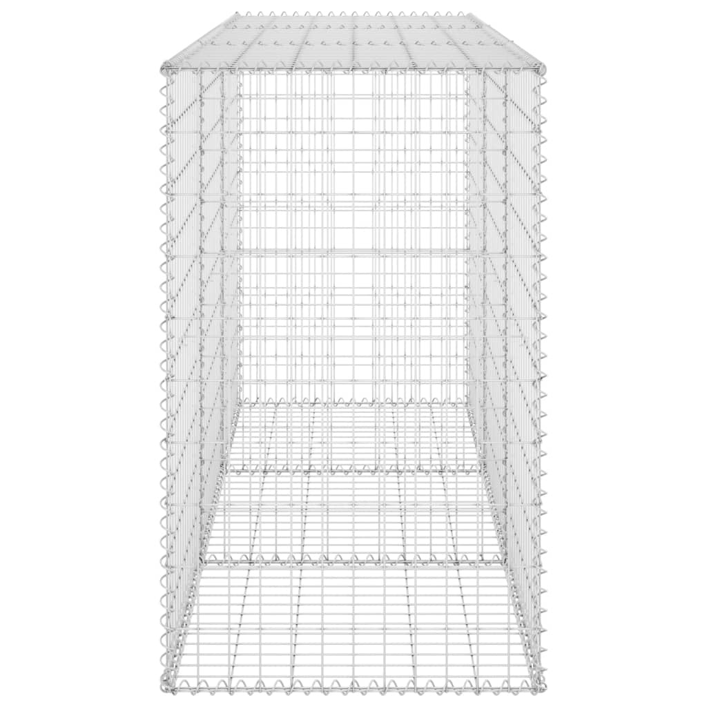 VidaXL Schanskorfmuur met deksels 200x60x100 cm gegalvaniseerd staal