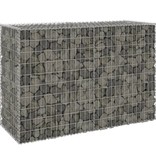 VidaXL Schanskorfmuur met deksels 150x60x100 cm gegalvaniseerd staal