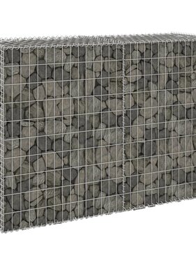 VidaXL Schanskorfmuur met deksels 150x60x100 cm gegalvaniseerd staal
