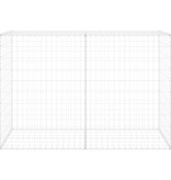 VidaXL Schanskorfmuur met deksels 150x60x100 cm gegalvaniseerd staal