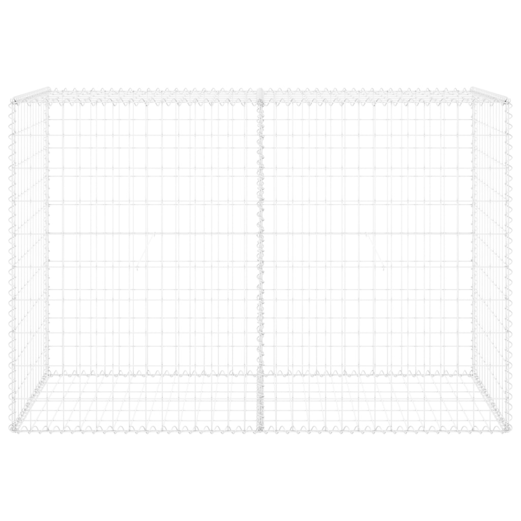 VidaXL Schanskorfmuur met deksels 150x60x100 cm gegalvaniseerd staal