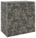 VidaXL Schanskorfmuur met deksels 100x60x100 cm gegalvaniseerd staal
