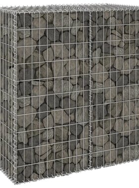 VidaXL Schanskorfmuur met deksels 100x60x100 cm gegalvaniseerd staal