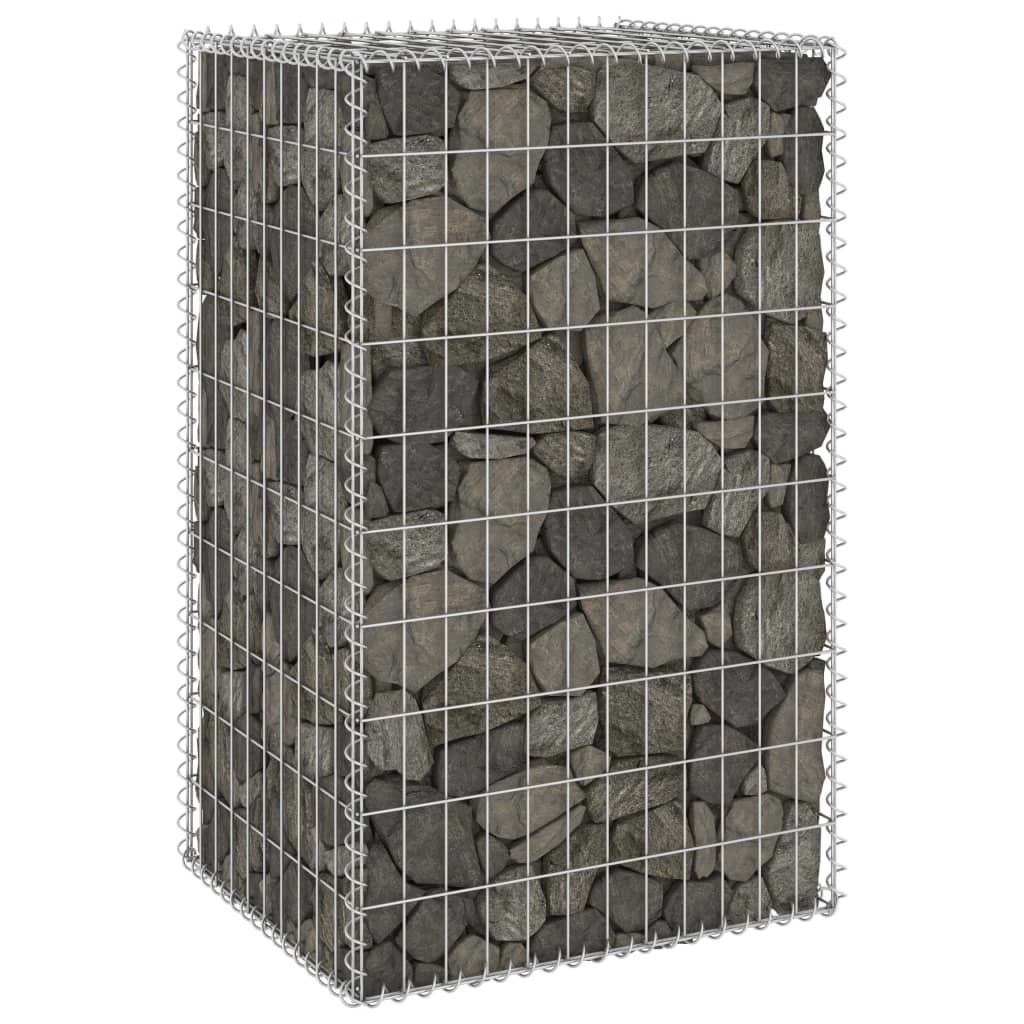 VidaXL Schanskorfmuur met deksels 60x50x150 cm gegalvaniseerd staal