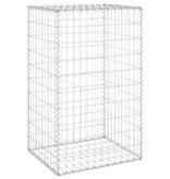 VidaXL Schanskorfmuur met deksels 60x50x150 cm gegalvaniseerd staal