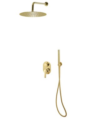 VidaXL Douchesysteem roestvrij staal 201 goudkleurig