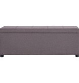 VidaXL Bankje met opbergvak 116 cm polyester taupe