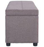 VidaXL Bankje met opbergvak 116 cm polyester taupe