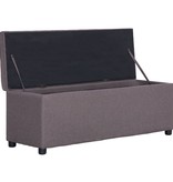 VidaXL Bankje met opbergvak 116 cm polyester taupe