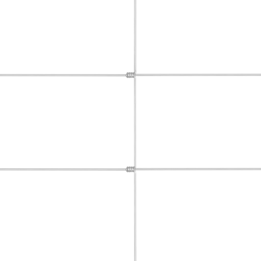 VidaXL Hek 50x1 m gegalvaniseerd staal zilverkleurig