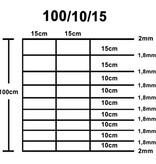 VidaXL Hek 50x1 m gegalvaniseerd staal zilverkleurig