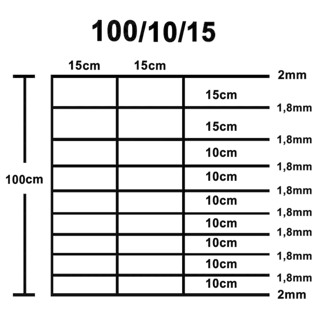 VidaXL Hek 50x1 m gegalvaniseerd staal zilverkleurig