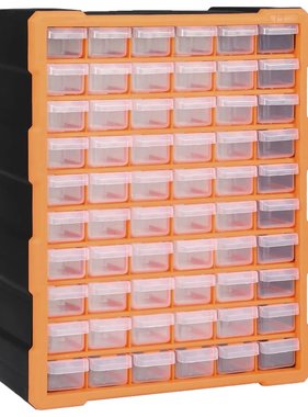 vidaXL Organiser met 60 lades 38x16x47,5 cm