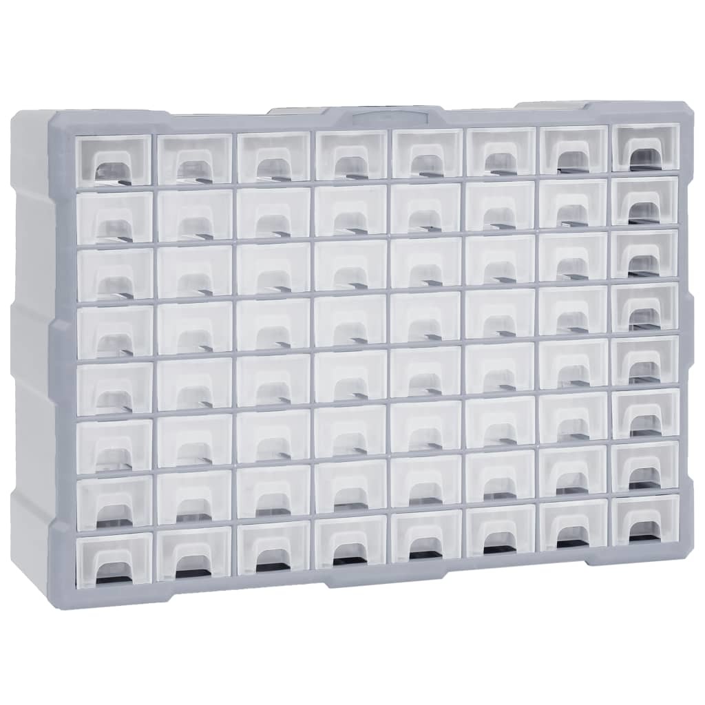 VidaXL Organiser met 64 lades 52x16x37,5 cm