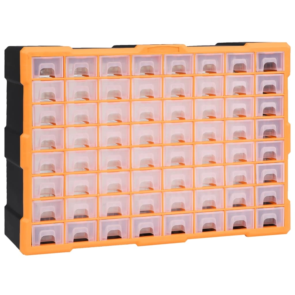 vidaXL Organiser met 64 lades 52x16x37,5 cm