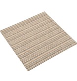 vidaXL Tapijttegels 20 st 5 m² 50x50 cm gestreept beige