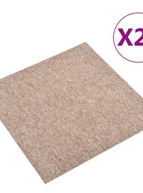 vidaXL Tapijttegels 20 st 5 m² 50x50 cm beige