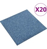 vidaXL Tapijttegels 20 st 5 m² 50x50 cm blauw