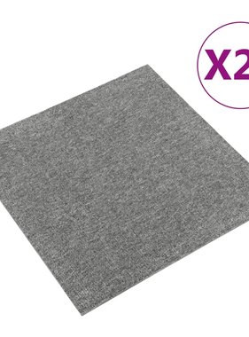vidaXL Tapijttegels 20 st 5 m² 50x50 cm grijs