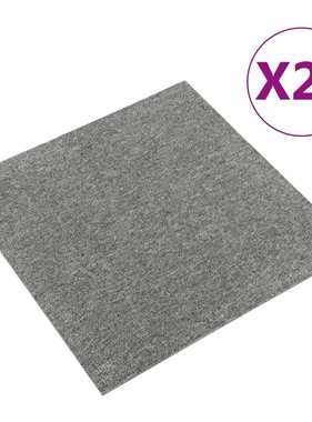 VidaXL Tapijttegels 20 st 5 m² 50x50 cm grijs