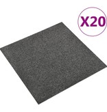 vidaXL Tapijttegels 20 st 5 m² 50x50 cm antraciet