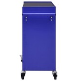 VidaXL Gereedschapswagen met 4 lades staal blauw