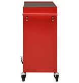 VidaXL Gereedschapswagen met 4 lades staal rood