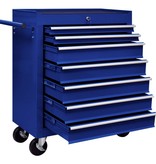 VidaXL Gereedschapswagen met 7 lades blauw