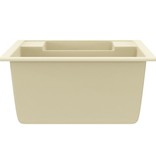 VidaXL Gootsteen dubbele bakken met overloopgat graniet beige