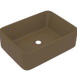 VidaXL Wastafel 41x30x12 cm keramiek matcrème