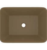 VidaXL Wastafel 41x30x12 cm keramiek matcrème