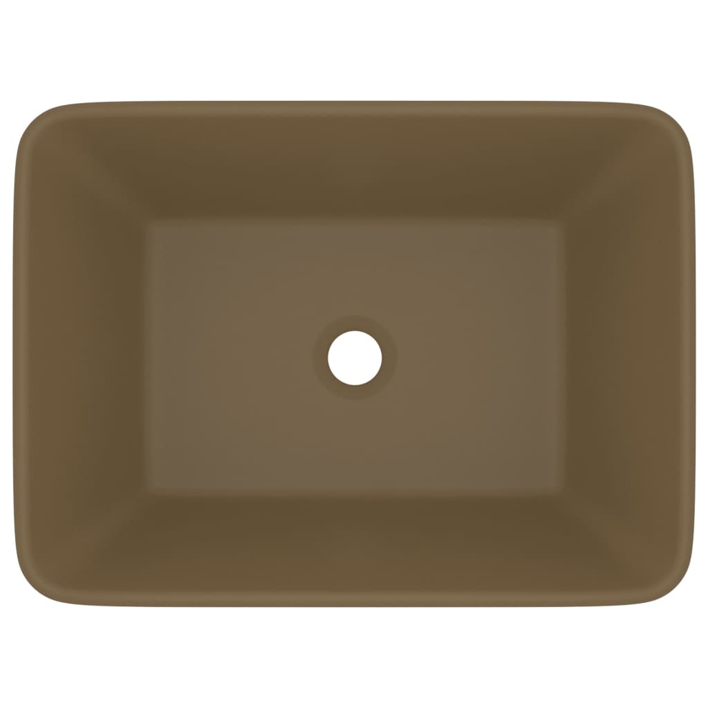VidaXL Wastafel 41x30x12 cm keramiek matcrème