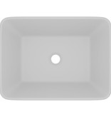 VidaXL Wastafel 41x30x12 cm keramiek mat lichtgrijs