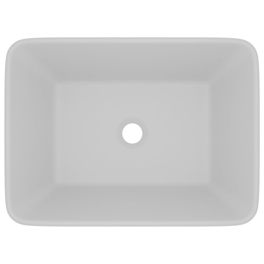 VidaXL Wastafel 41x30x12 cm keramiek mat lichtgrijs