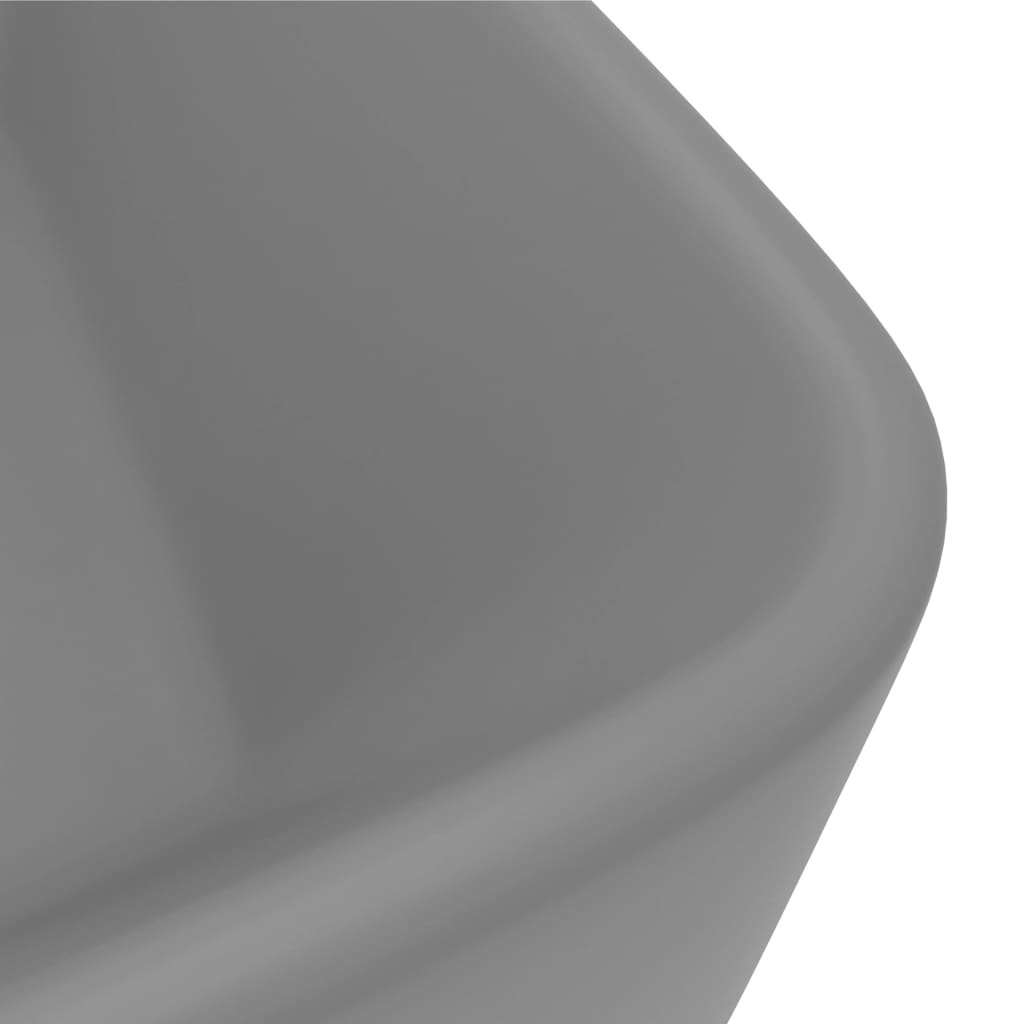 VidaXL Wastafel 41x30x12 cm keramiek mat lichtgrijs