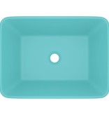 VidaXL Wastafel 41x30x12 cm keramiek mat lichtgroen