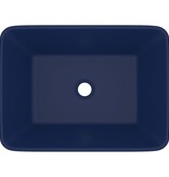 VidaXL Wastafel 41x30x12 cm keramiek mat donkerblauw