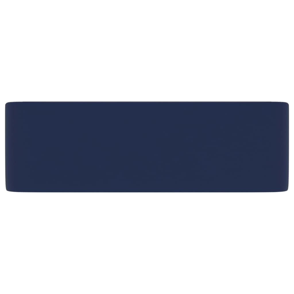 VidaXL Wastafel 41x30x12 cm keramiek mat donkerblauw
