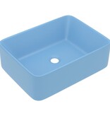VidaXL Wastafel 41x30x12 cm keramiek mat lichtblauw