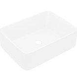 VidaXL Wastafel 41x30x12 cm keramiek matwit