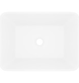 VidaXL Wastafel 41x30x12 cm keramiek matwit