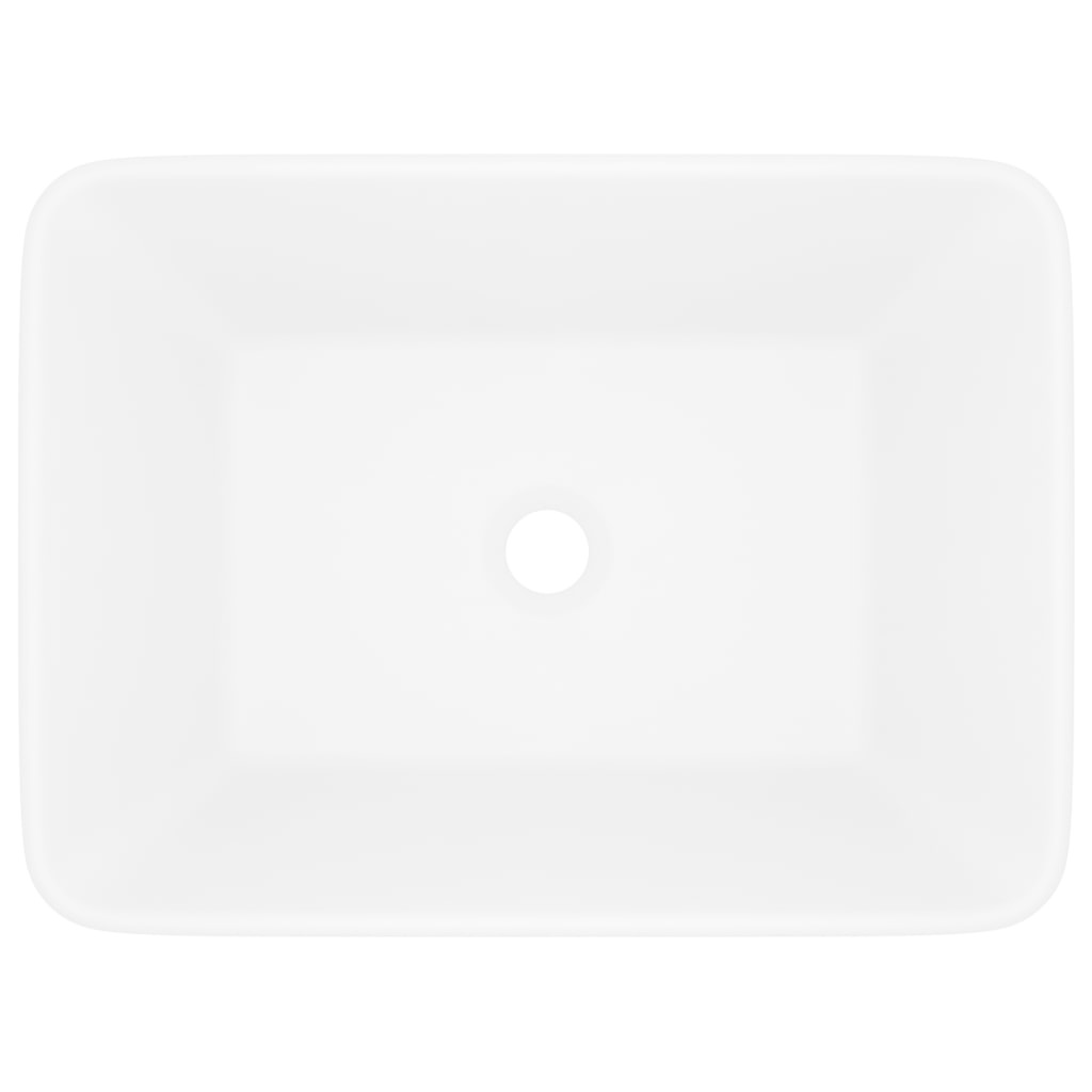 VidaXL Wastafel 41x30x12 cm keramiek matwit