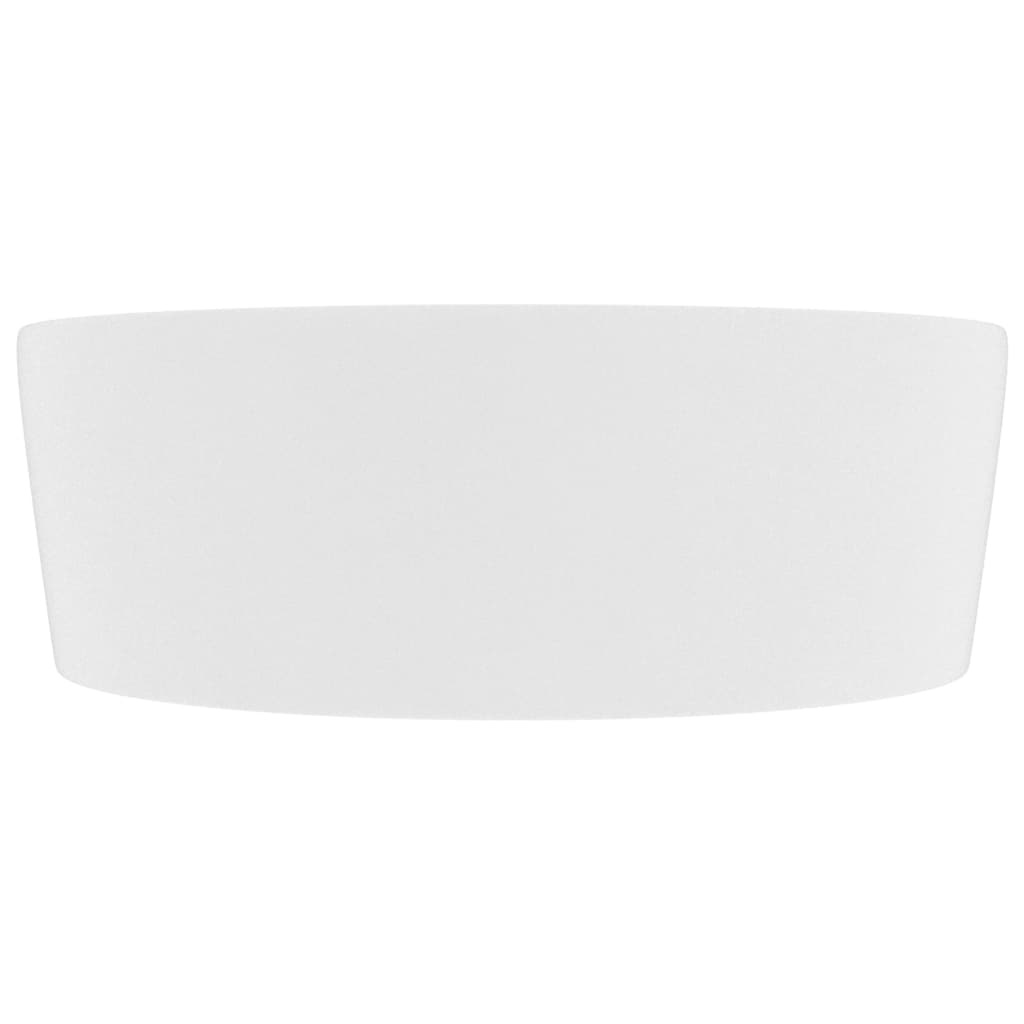 VidaXL Wastafel met overloop 36x13 cm keramiek matwit