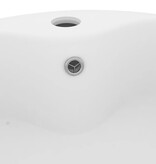 VidaXL Wastafel met overloop 36x13 cm keramiek matwit